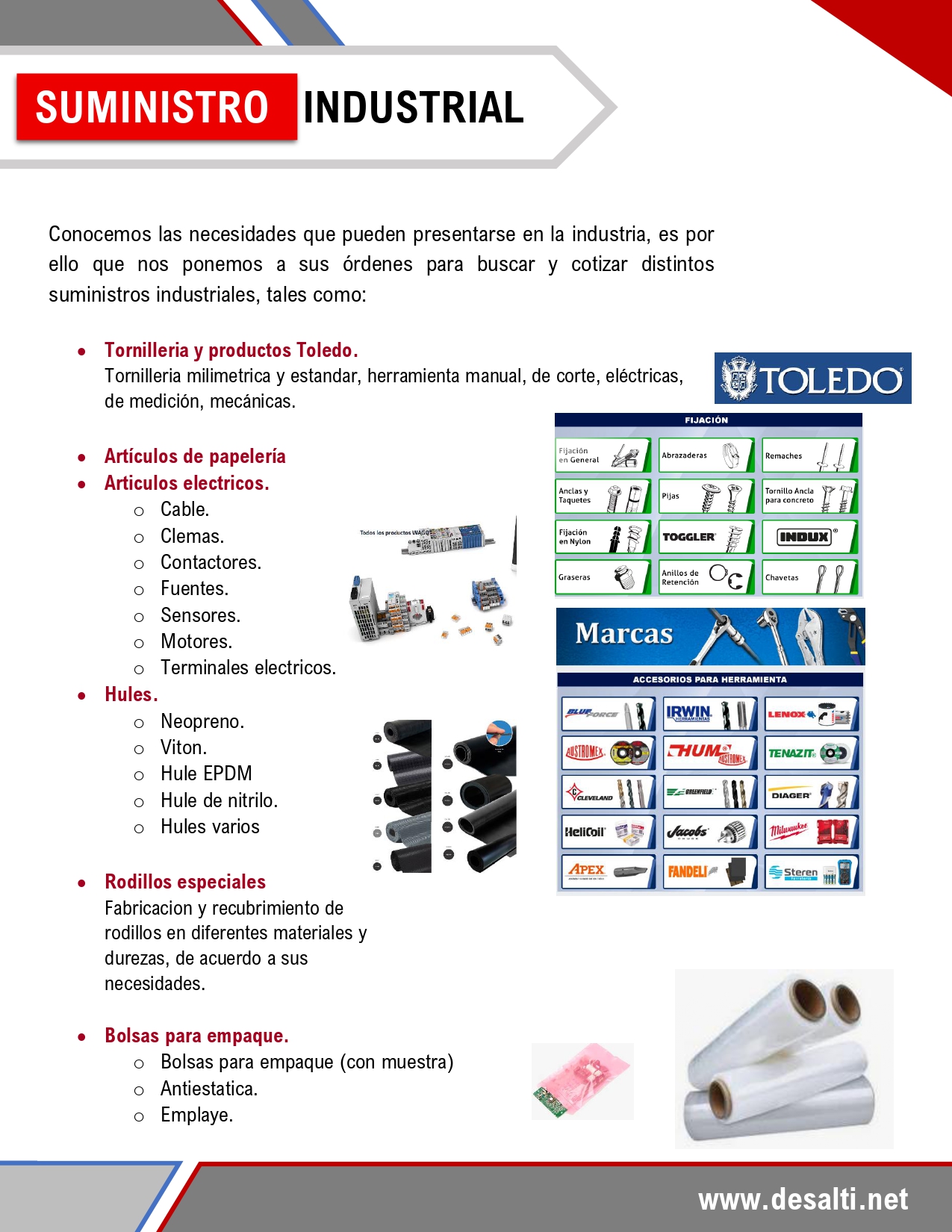 Catálogo de suministro industrial BBP